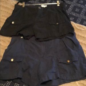 EUC Lot of 2 Linen/Rayon shorts size 16.